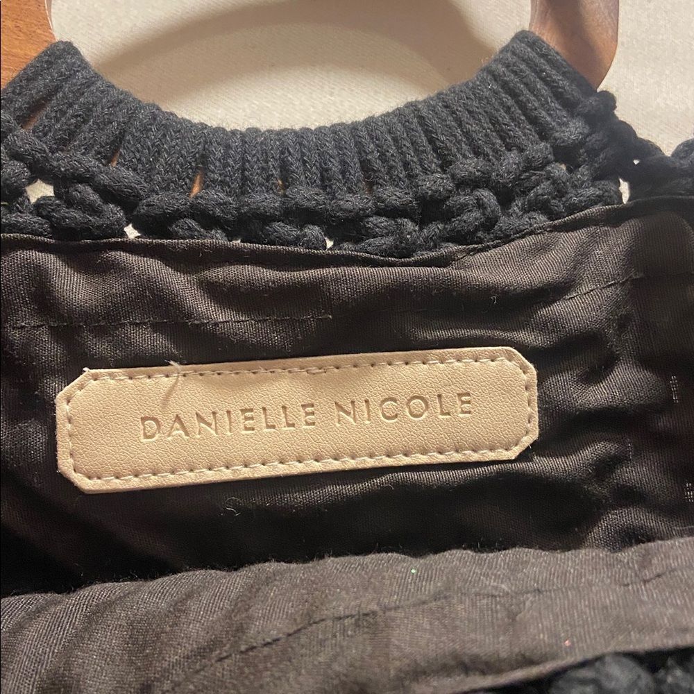 Danielle Nicole Macrame Crossbody Bag With Wooden… - image 5